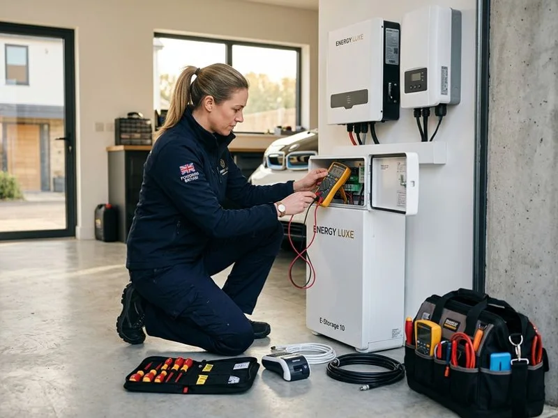 Electrician commissioning battery
