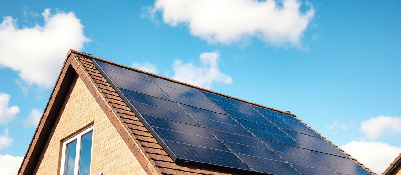 Solar panels installed on a UK home roof